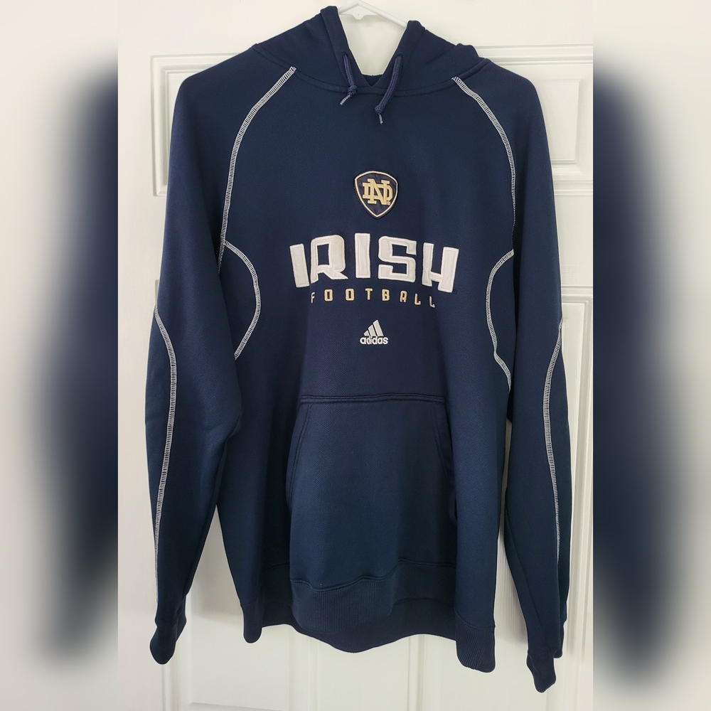 Adidas University Of Notre Dame Embroidered Football Sweatshirt Men's L Large